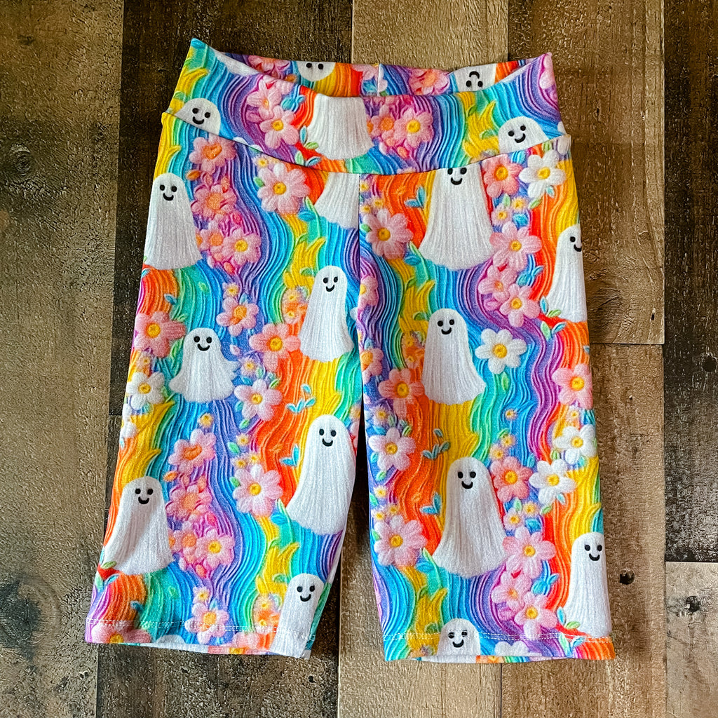 Rainbow Ghost Biker Shorts