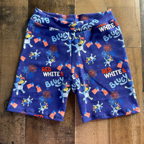 Red, White, & Bluey Bermuda Shorts