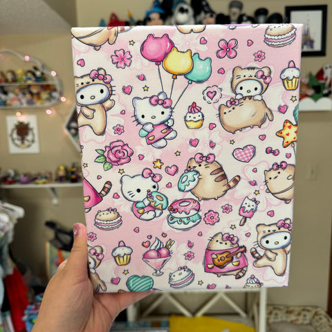 8x10" HK Pusheen Canvas Board