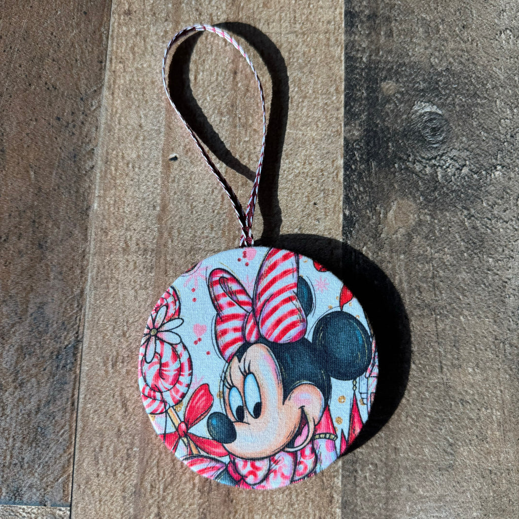 Peppermint Minnie Bow Ornament