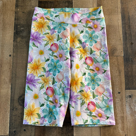Spring Floral Biker Shorts