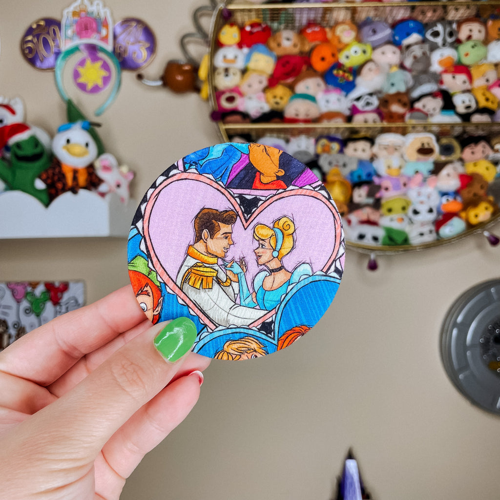 Cinderella & Prince Heart Magnet