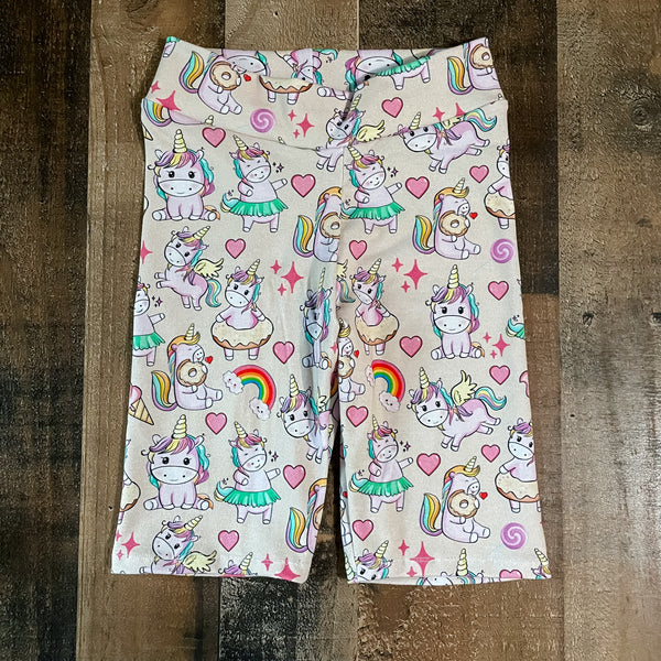 Unicorn Donut Biker Shorts